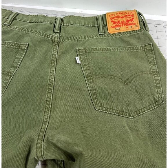 LEVI'S Men's Olive Green 502 Five-Pocket Jean Sz. 38X30 CW-4217 - Picture 7 of 11